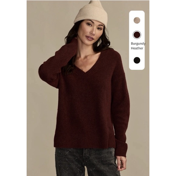 Lucky Brand Sweaters - NEW $89 Lucky Brand Cloud Soft V-Neck Sweater Women's XL‎  Wool Blend Oversized